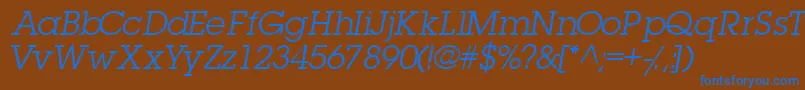 TorrentgraphicsskItalic Font – Blue Fonts on Brown Background