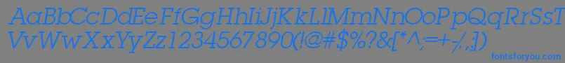 TorrentgraphicsskItalic Font – Blue Fonts on Gray Background