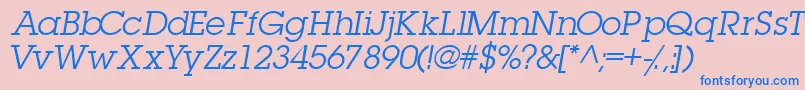 Шрифт TorrentgraphicsskItalic – синие шрифты на розовом фоне