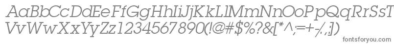 TorrentgraphicsskItalic-Schriftart – Graue Schriften auf weißem Hintergrund