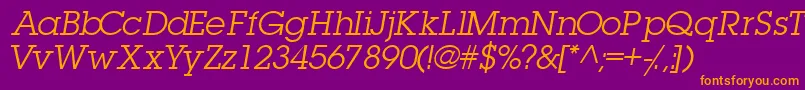 TorrentgraphicsskItalic Font – Orange Fonts on Purple Background