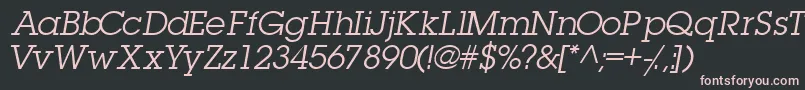 TorrentgraphicsskItalic Font – Pink Fonts on Black Background