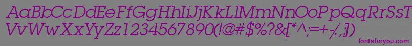 fuente TorrentgraphicsskItalic – Fuentes Moradas Sobre Fondo Gris