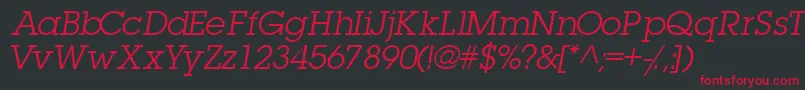 TorrentgraphicsskItalic Font – Red Fonts on Black Background