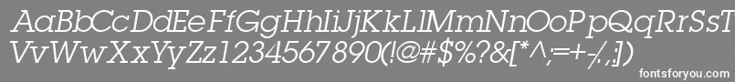 TorrentgraphicsskItalic Font – White Fonts on Gray Background