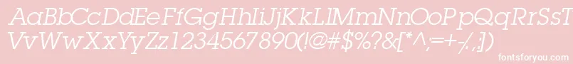 TorrentgraphicsskItalic Font – White Fonts on Pink Background