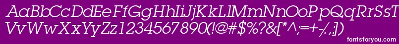 TorrentgraphicsskItalic Font – White Fonts on Purple Background