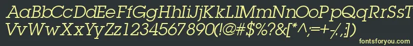 TorrentgraphicsskItalic Font – Yellow Fonts on Black Background