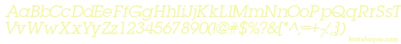 TorrentgraphicsskItalic Font – Yellow Fonts on White Background