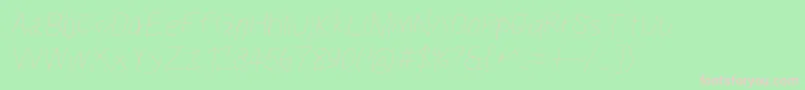 Kabinargobl Font – Pink Fonts on Green Background