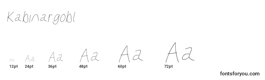 Kabinargobl Font Sizes
