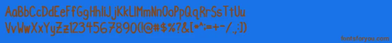 Milk Run-fontti – ruskeat fontit sinisellä taustalla