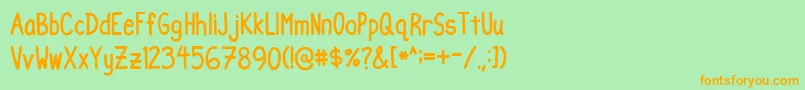 Milk Run Font – Orange Fonts on Green Background