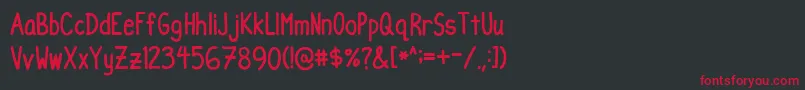 Milk Run Font – Red Fonts on Black Background