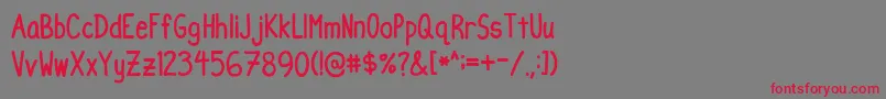 Milk Run Font – Red Fonts on Gray Background