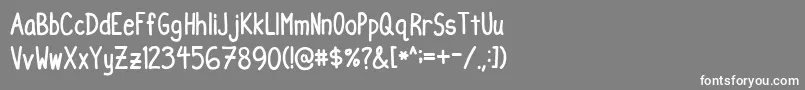 Milk Run Font – White Fonts on Gray Background
