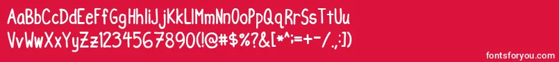 Milk Run Font – White Fonts on Red Background
