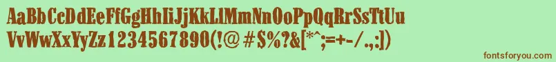 ColonelantiqueHeavyRegular Font – Brown Fonts on Green Background