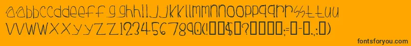 Tuesday-Schriftart – Schwarze Schriften auf orangefarbenem Hintergrund