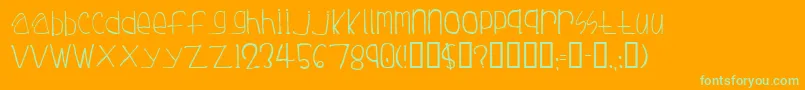 Tuesday Font – Green Fonts on Orange Background