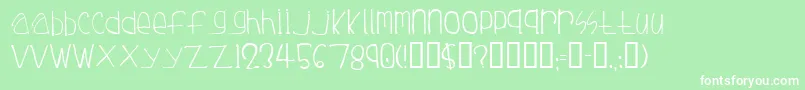 Tuesday Font – White Fonts on Green Background