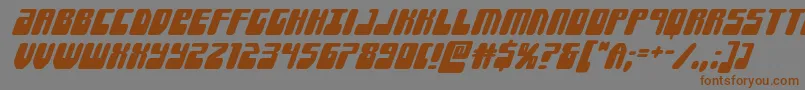 Forcemajeuresuperital Font – Brown Fonts on Gray Background