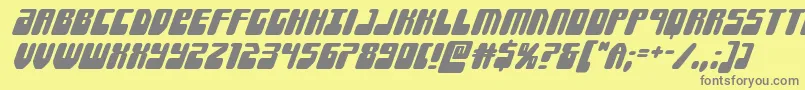 Forcemajeuresuperital Font – Gray Fonts on Yellow Background