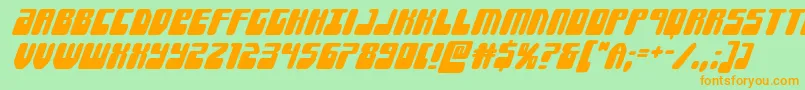 More about Forcemajeuresuperital Font Forcemajeuresuperital Font – Orange Fonts on Green Background
