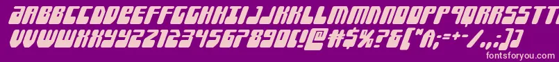 Forcemajeuresuperital Font – Pink Fonts on Purple Background