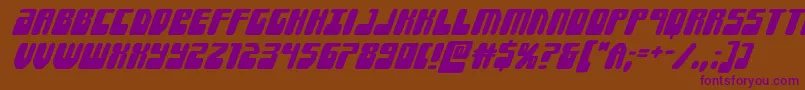 Forcemajeuresuperital Font – Purple Fonts on Brown Background