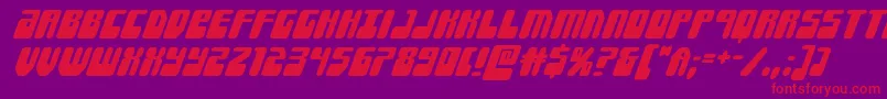 Więcej informacji o czcionce Forcemajeuresuperital Czcionka Forcemajeuresuperital – czerwone czcionki na fioletowym tle