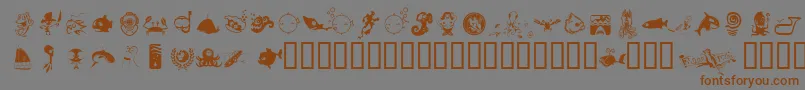 FloodIcons Font – Brown Fonts on Gray Background