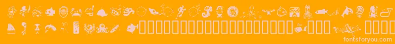 Шрифт FloodIcons – розовые шрифты на оранжевом фоне