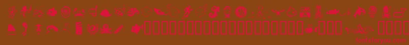 Шрифт FloodIcons – красные шрифты на коричневом фоне