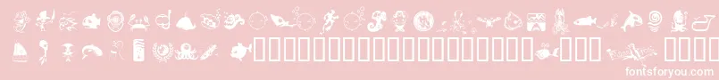 FloodIcons Font – White Fonts on Pink Background