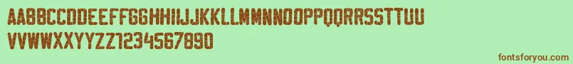 SablonWashedDemo Font – Brown Fonts on Green Background