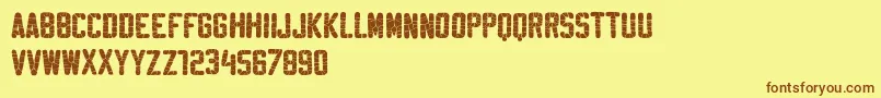 SablonWashedDemo Font – Brown Fonts on Yellow Background