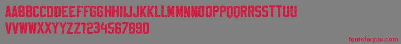 SablonWashedDemo Font – Red Fonts on Gray Background