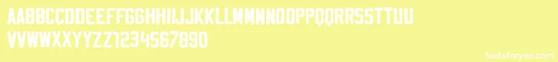 SablonWashedDemo Font – White Fonts on Yellow Background