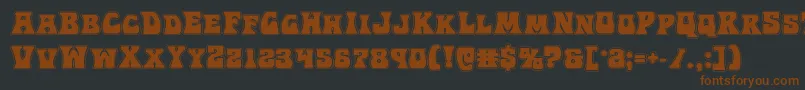 Hippocketacad Font – Brown Fonts on Black Background