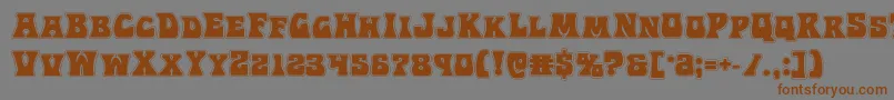 Hippocketacad Font – Brown Fonts on Gray Background