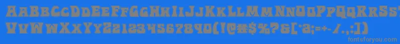 Hippocketacad Font – Gray Fonts on Blue Background
