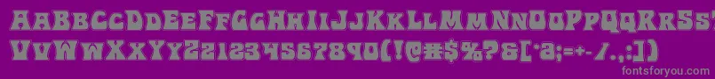 Hippocketacad Font – Gray Fonts on Purple Background