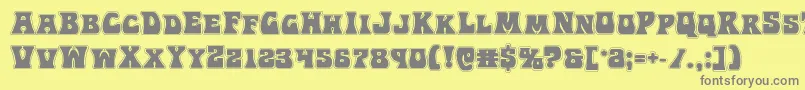 Hippocketacad Font – Gray Fonts on Yellow Background