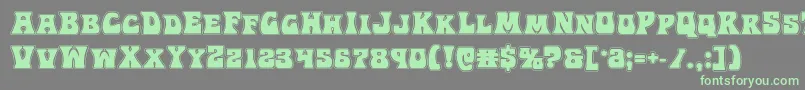 Hippocketacad-Schriftart – Grüne Schriften auf grauem Hintergrund