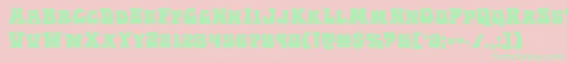 Hippocketacad Font – Green Fonts on Pink Background