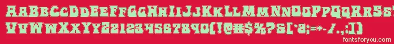 fuente Hippocketacad – Fuentes Verdes Sobre Fondo Rojo