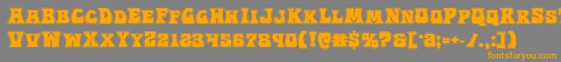 Hippocketacad Font – Orange Fonts on Gray Background