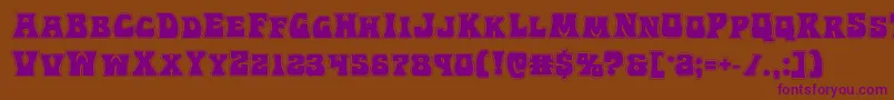 Police Hippocketacad – polices violettes sur fond brun