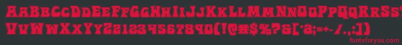 Hippocketacad Font – Red Fonts on Black Background